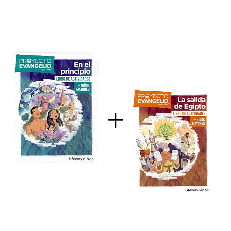 El Proyecto Evangelio para niños, semestre 1: Libro de actividades para niños mayores: Génesis, Job, Éxodo y Levítico - 26 lecciones