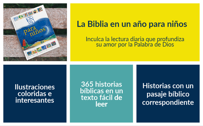 Biblia en un año para niños, azul