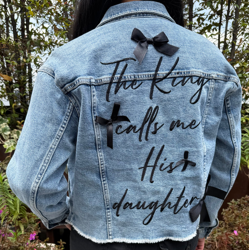 Chaqueta de jean con moños, BJUS