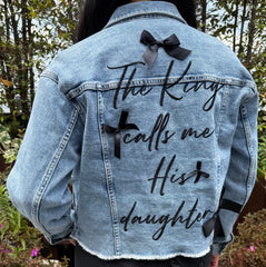 Chaqueta de jean con moños, BJUS