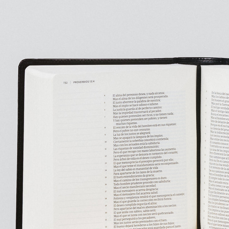 Biblia de apuntes tamaño personal, negro, tapa dura - RVR 1960