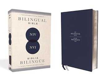 Biblia Bilingüe Azul Marino - NVI/NIV Piel Especial