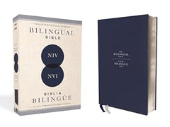 Biblia Bilingüe Azul Marino - NVI/NIV Piel Especial