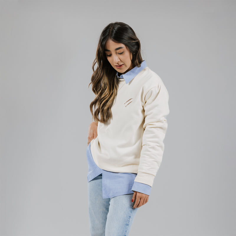 Buzo The Chosen Cuello Redondo Tres Peces Beige