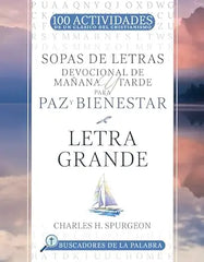 Libro sopas de letras, devocional de mañana y tarde para paz y bienestar