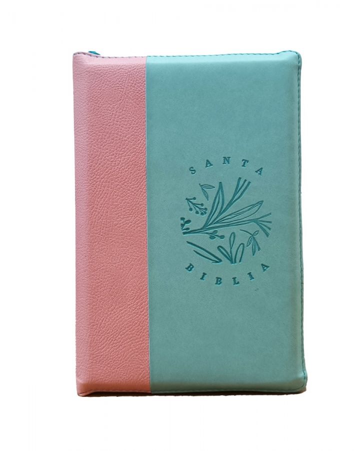 BIBLIA CON CIERRE, VERDE ROSADO, RVR 1960