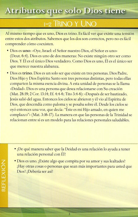Folleto Atributos de Dios