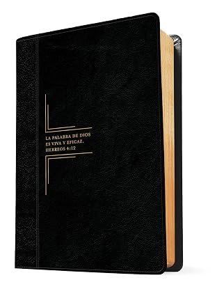 Biblia de estudio del diario vivir, letra grande sentipiel negro ónice - RVR 1960