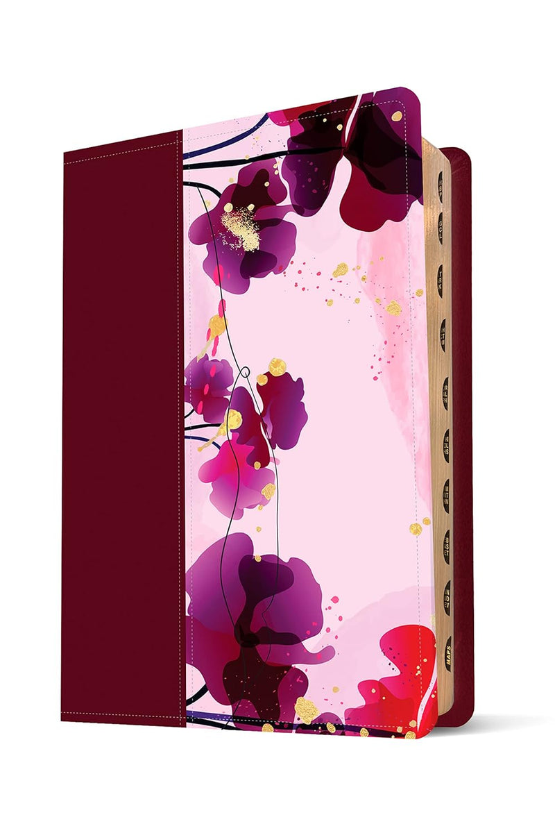 SANTA BIBLIA NTV, EDICIÓN PERSONAL, LETRA GRANDE SENTIPIEL, JARDÍN MORADO