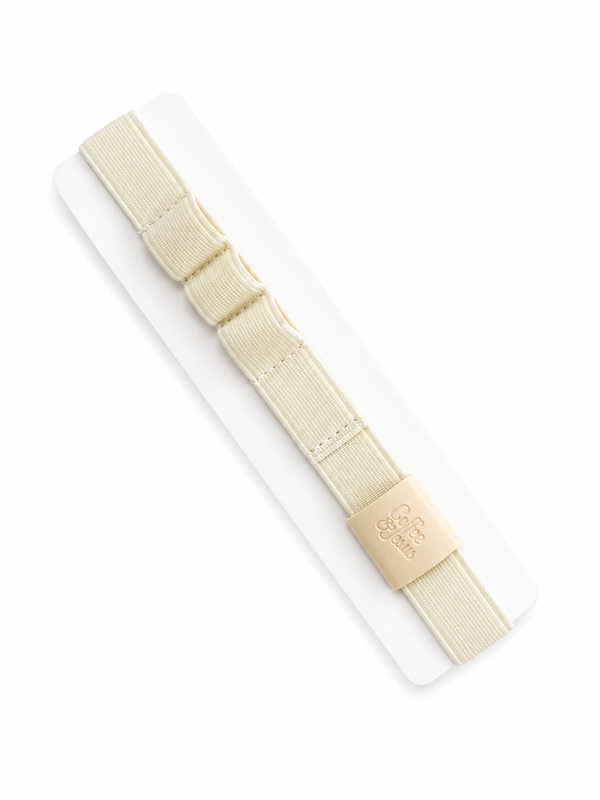 Banda Elástica para Cuadernos con Porta Esferos - Beige