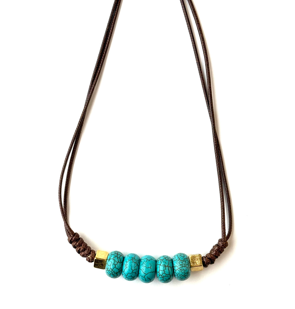Collar piedras turquesa