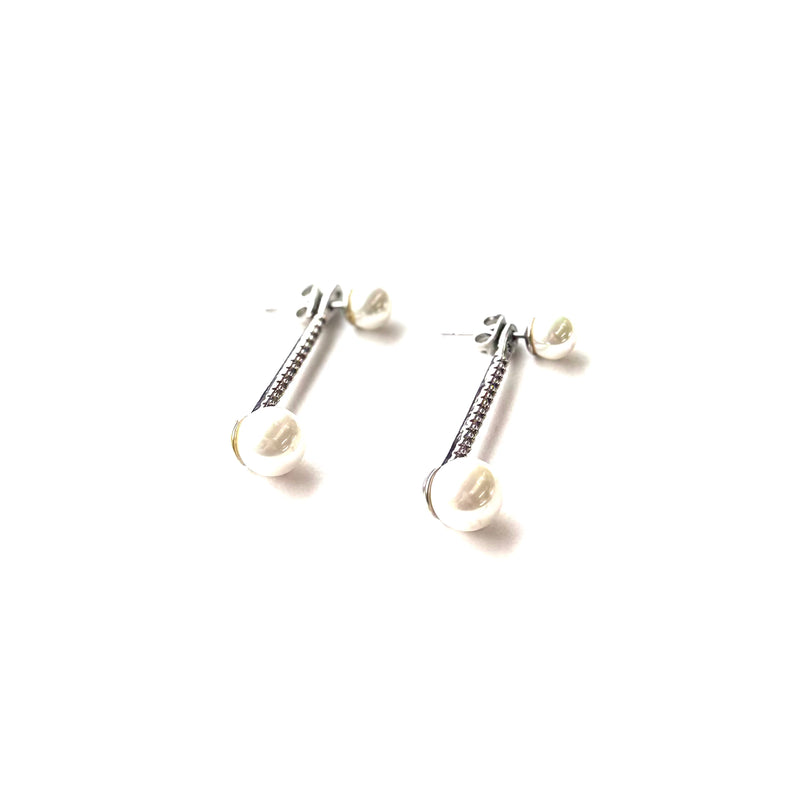 Aretes Perlas y brillo