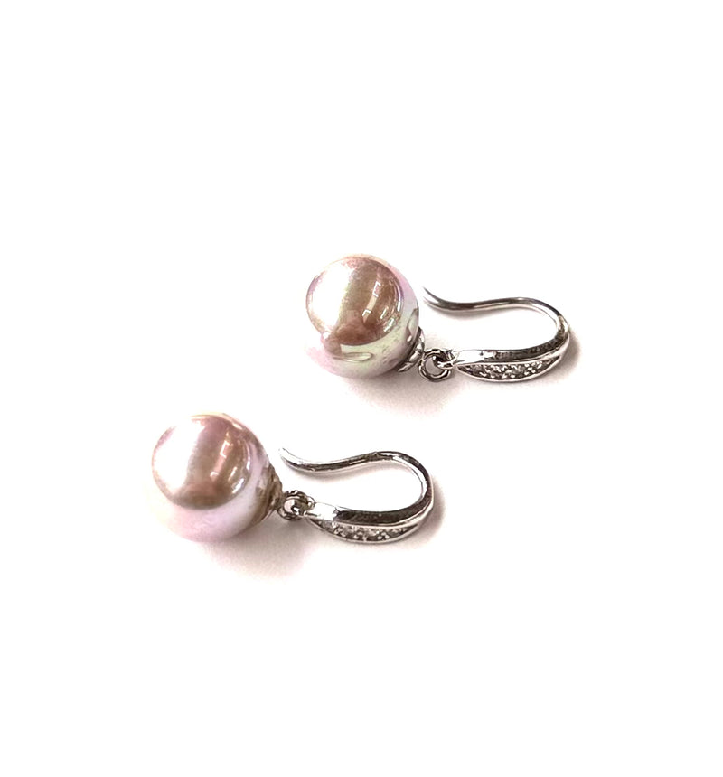 Aretes Perla rosa
