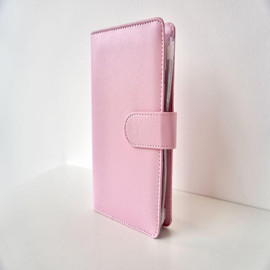 Organizador financiero rosado