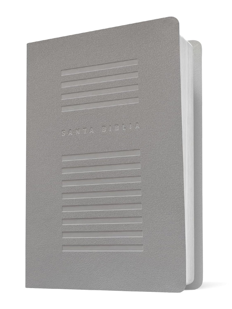 Biblia valor prémium, letra grande con Filament, SentiPiel Gris - NTV