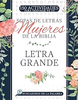 Libro Sopas de letras mujeres de la Biblia, letra grande