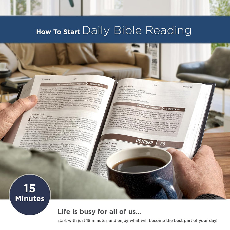 Biblia Devocional en Inglés para hombres, Everyday NLT