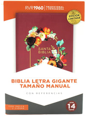 Biblia para mujeres,lLetra gigante tamano manual con Cierre e Índice - RVR 1960
