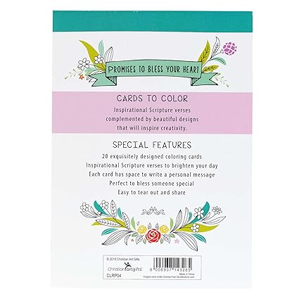 20 Tarjetas para colorear: Promises to bless your heart