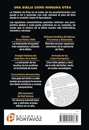 BIBLIA EN ORDEN CRONOLÓGICO, RVR 1960