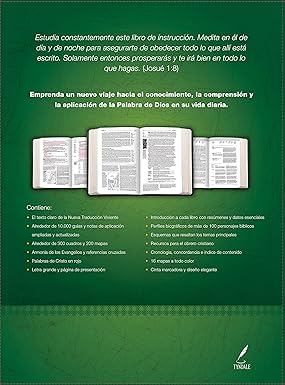 Biblia de estudio del diario vivir, sentipiel letra grande vino tinto/rosa - NTV