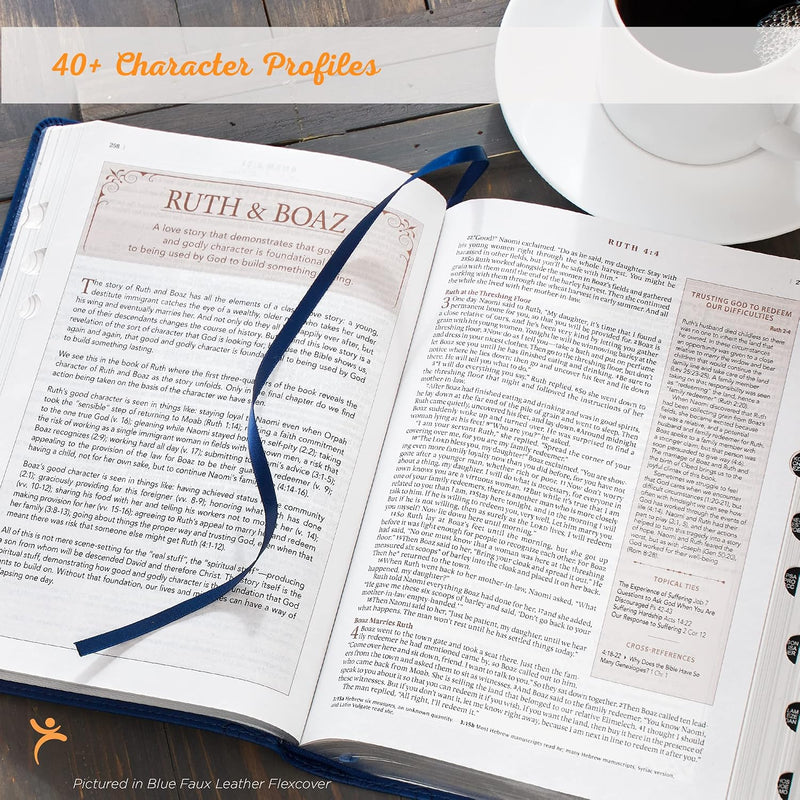 Biblia en Inglés de Crecimiento Espiritual NLT – Cuero Sintético Azul Medianoche