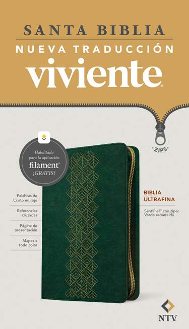 Biblia ultrafina zíper, con Filament - NTV