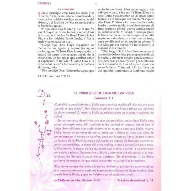 Biblia de la mujer conforme al corazón de Dios: Edición jardín - RVR 1960