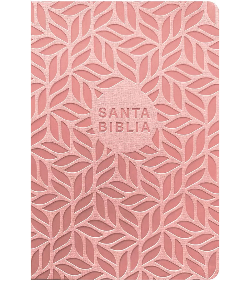 Biblia valor prémium, letra grande con Filament, SentiPiel Rosa - NTV