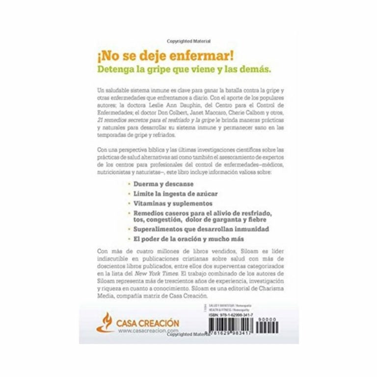 21 Remedios secretos para el resfriado y la gripe - Siloam Editors