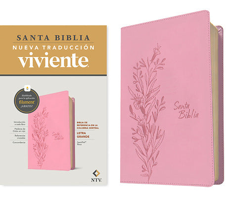 Biblia Referencia En Columna, Rosa Sin Cierre, Con Filament - NTV