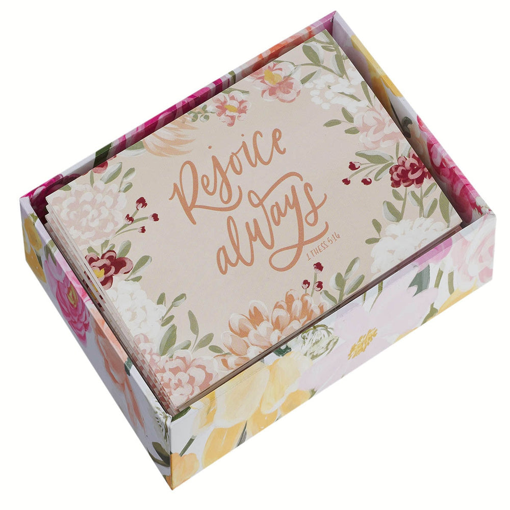 Set de Tarjetas de Notas Florales con Escritura Bíblica – 20 Tarjetas con Sobres