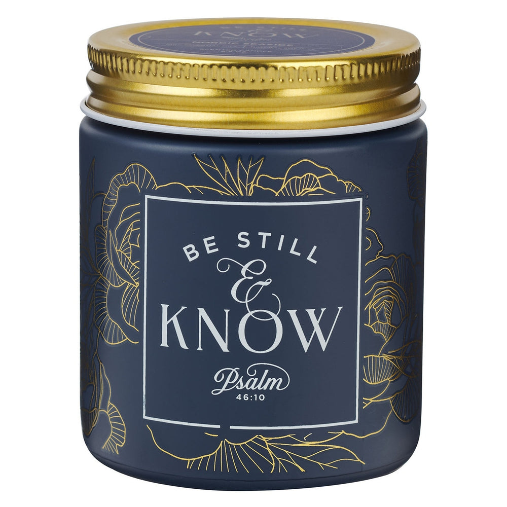 Vela Aromática “Be Still and Know” – Nordic Seaside (Salmo 46:10)