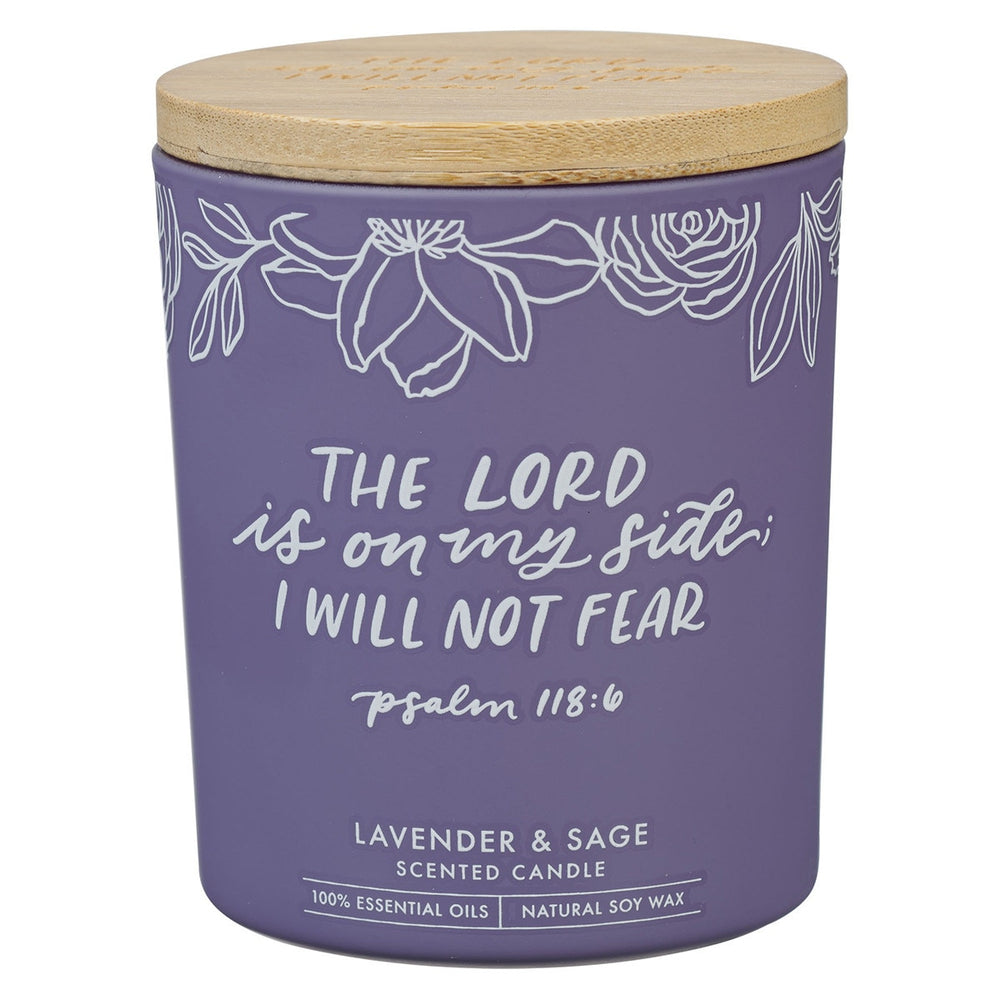 Vela Aromática “No Temeré” Lavanda y Salvia – Salmo 118:6