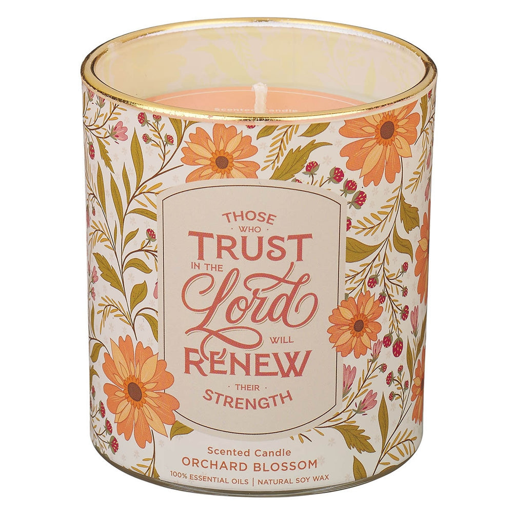 Vela Aromática Trust Floral Coral – Isaías 40:31