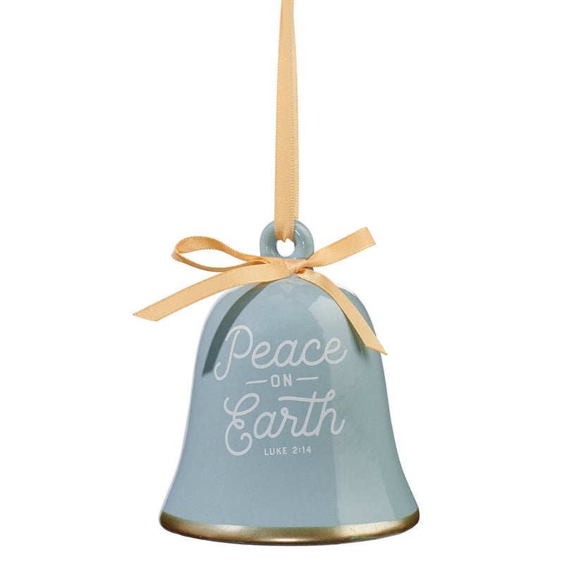 Adorno Navideño Campana Decorativa Peace on Earth Luke 2:14