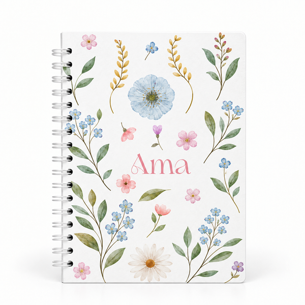 Cuaderno Argollado Grande 100 Hojas – Diseños Florales y Cerezas - Flores