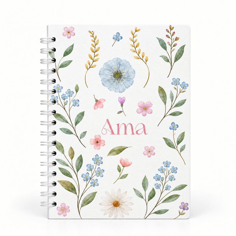Cuaderno Argollado Grande 100 Hojas – Diseños Florales y Cerezas