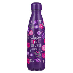 BOTELLA DE AGUA EN ACERO INOXIDABLE, COLOR MORADA 