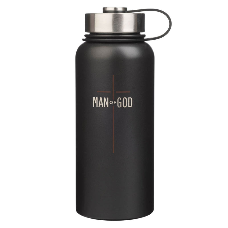 Botella de Agua en Acero Inoxidable Man of God