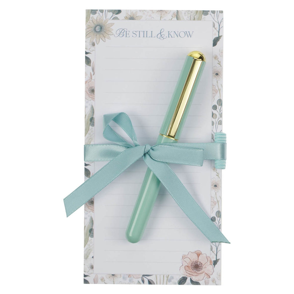 SET DE REGALO BLOCK DE NOTAS Y BOLIGRAFO "TEAL MEADOW"