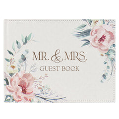 LIBRO DE FIRMAS PARA BODA, COLOR ROSA FLORAL 