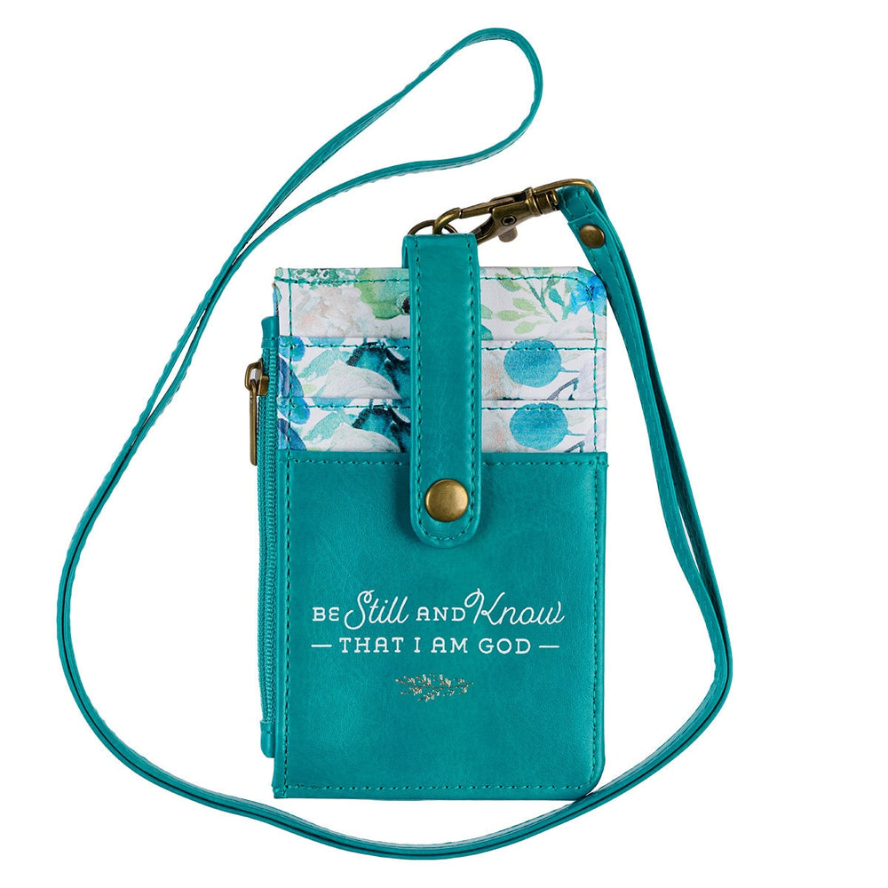 Porta Credencial Floral Be Still & Know