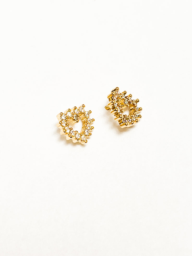 Aretes corazón mini billos