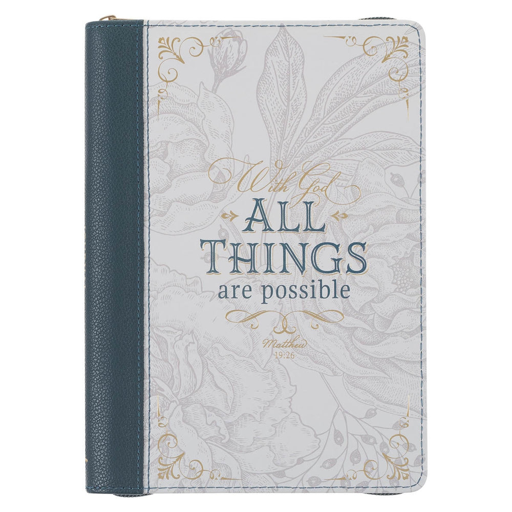 DIARIO CLÁSICO, CON CREMALLERA "ALL THINGS ARE POSSIBLE "