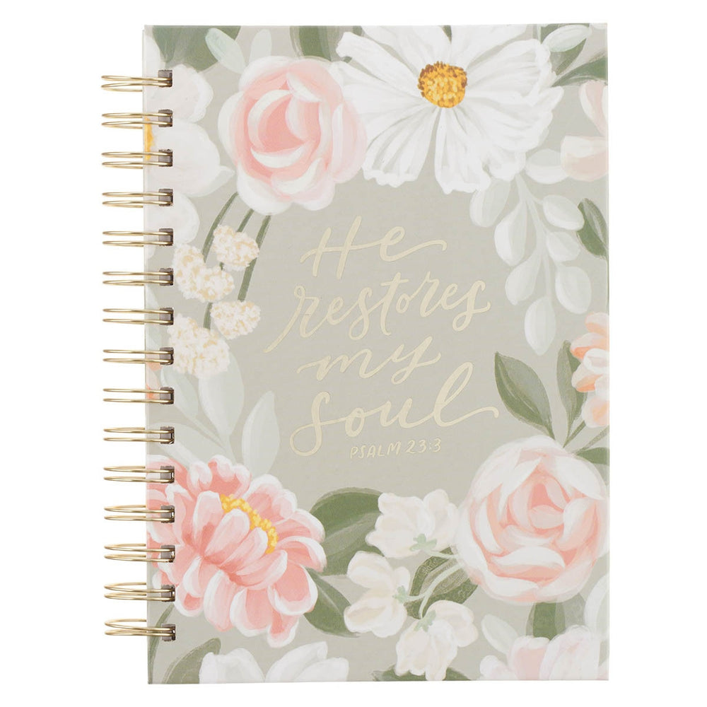 Cuaderno Argollado He Restores My Soul Ps. 23:3