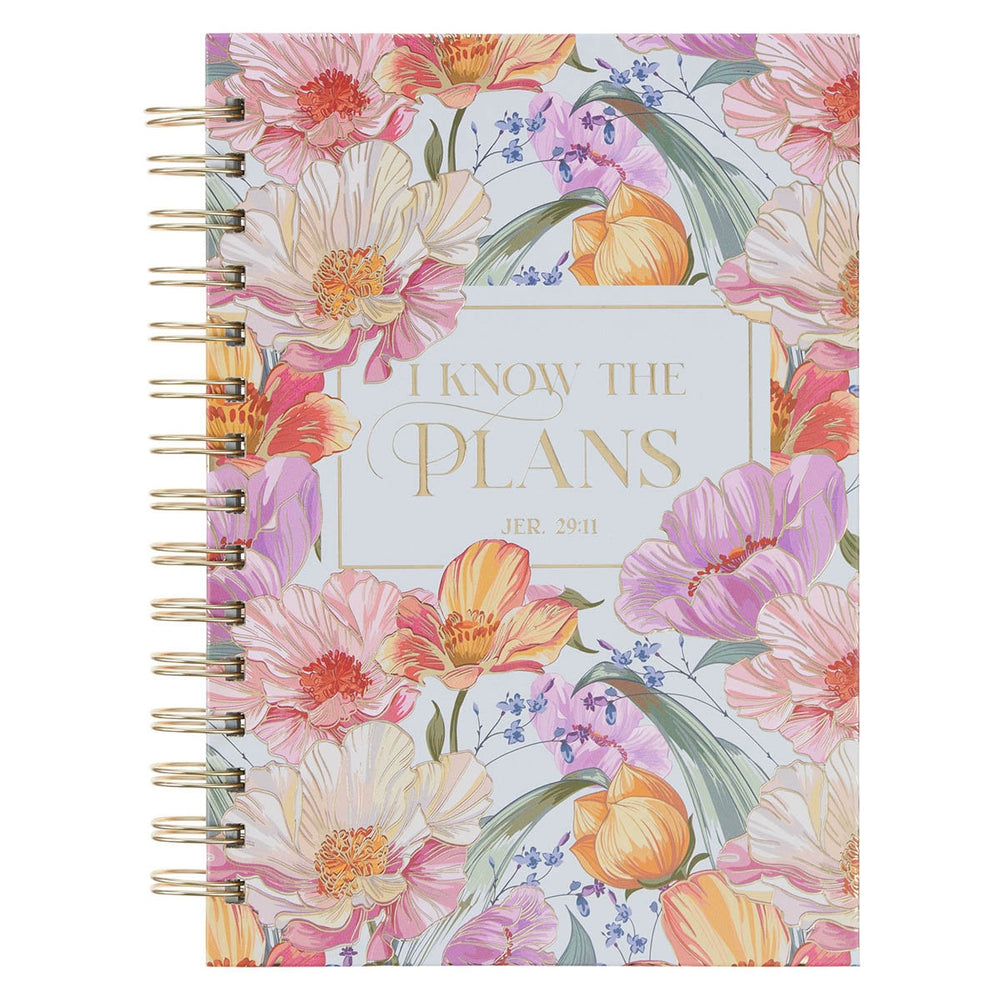 Cuaderno Argollado Floral “Yo Sé los Planes” Jeremías 29:11