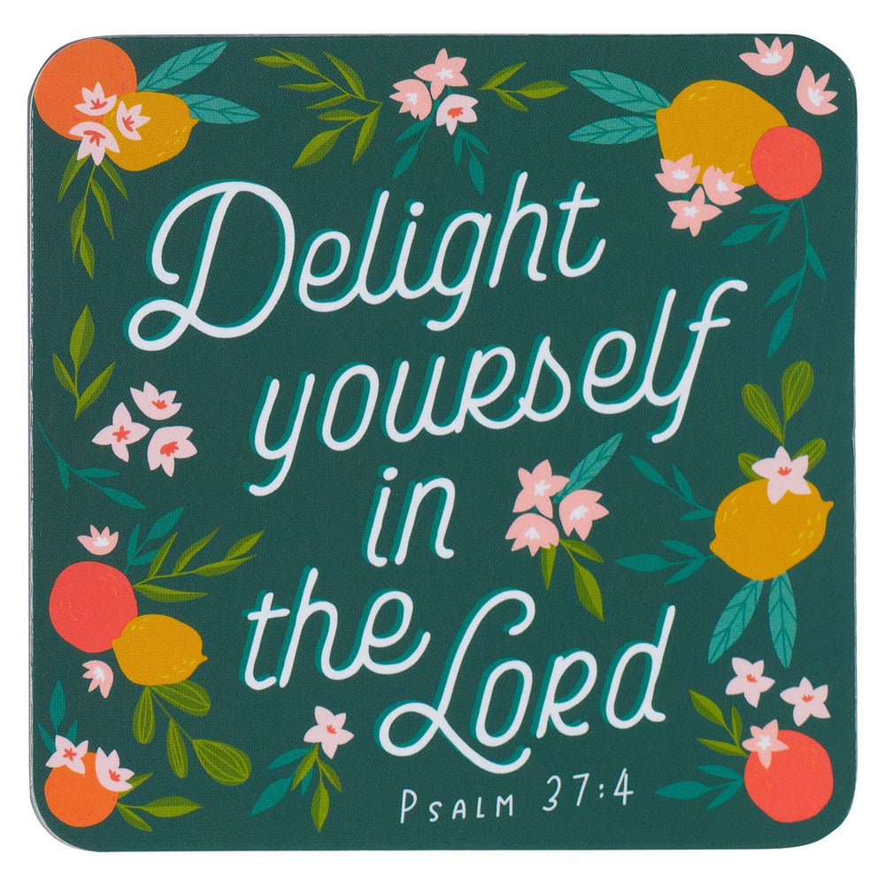 Imán Decorativo “Deléitate en el Señor” – Salmo 37:4