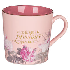 Mug rosa floral 
