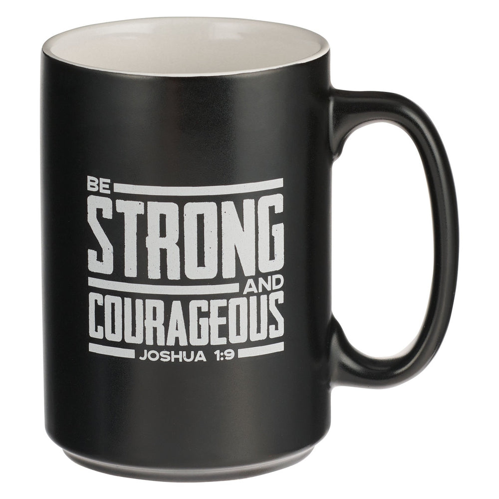 Mug negro "Strong & Corageous"